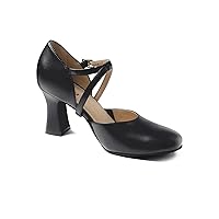 Womens ''Charity'' 2.5'' X-Strap Character Shoes Black 04.0M SD142