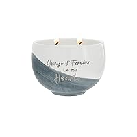 Pavilion - Always & Forever in Our Hearts - 15 Oz Soy Wax Single Wick Candle in Ceramic Vessel in Memory Loss of Loved One Remembrance Bereavement Grief Present Funeral Gift