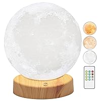 Light Therapy Lamp 10000 Lux, Happy Sunlight Lamps UV-Free with 3 Color Temperatures, Adjustable Brightness,Timer & Memory Function, Sun Lamp, Full Spectrum Light for Home, Office (Happy Moon Lamp)