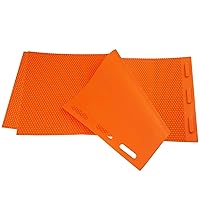 2 Pieces Beeswax Sheet Mold Beeswax Foundation Sheet Silicone Beeswax Mold Flexible Beeswax Foundation Press Mold Machine Honeycomb Sheets Making Mold Candle (Color : Orange)