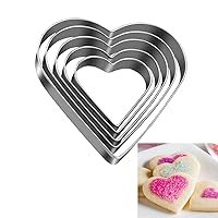 Love Heart Cookie Cutter, Pack of 5…