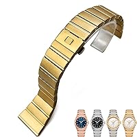 18mm 23mm 25mm Stainless Steel Watch Bands Folding Buckle Watch Strap for Omega Double Eagle Constellation Seamaster Bracelet