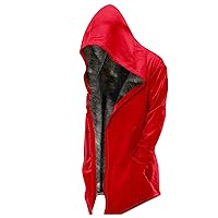 Mens Fleece Hoodie Big Tall Heavyweight Fleece Sherpa Lined Sweatshirt Zip Up Hooded Jacket 2023 Winter Thick Coat