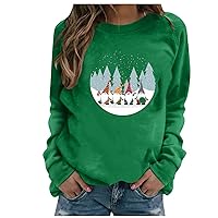 Christmas Womens Sweatshirt Snowflake Turtleneck Long Sleeve Sweaters Wintertime Sweaters Tunic Tops