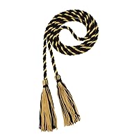 Tassel Depot Graduation Honor Cord - Black/Oriental Gold - Every School Color Available - Made in USA