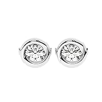 9K White Gold 100% Natural Beautifully Studded With Nerrisa Earrings | Jewelry Gifts for Women