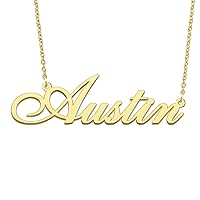 Personalized Custom Any Name Necklace Women's Stainless Steel Nameplate Chain Jewelry Graduation Birthday Gold Silver Color 18