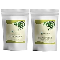 HERBAL HILLS Neem Leaf Powder Fresh Leaves Pure Neem Supplement Pack of 2 Combo