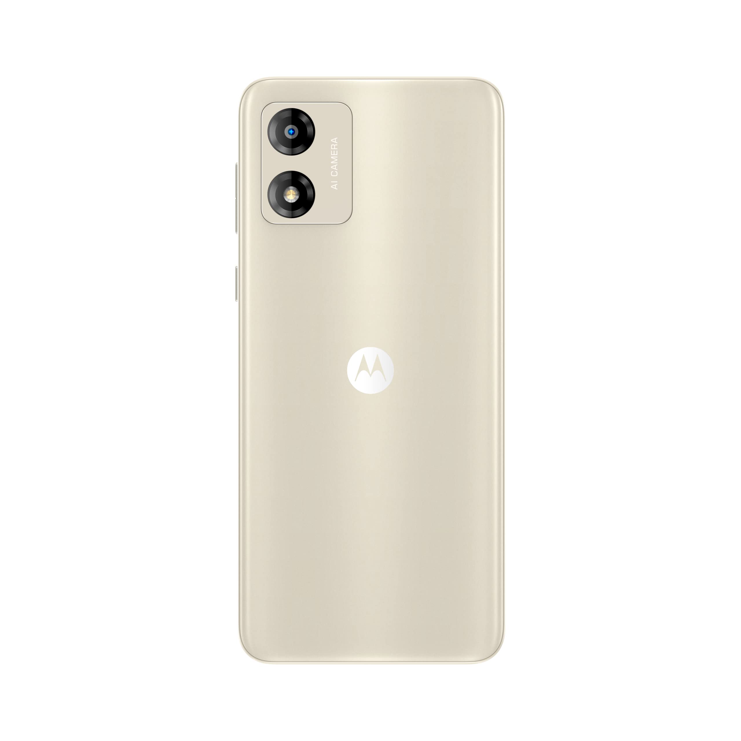 Motorola Moto E13 Dual SIM 64GB ROM + 2GB RAM Factory Unlocked 4G Smartphone (Creamy White) - International Version