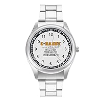 G-Daddy The Man The Myth The Legend Classic Watches for Men Fashion Graphic Watch Easy to Read Gifts for Work Workout
