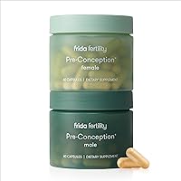 Pre-Conception Supplement Set | Female & Male Daily Vitamins & Minerals, Folic Acid, Inositol, CoQ10, Maintain & Support Egg Function & Sperm Health | 60 Capsules Each, 30 Day Supply
