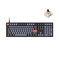 Keychron Q6 Wired Custom Mechanical Keyboard Knob Version, 100% Layout QMK/VIA Programmable Macro with Hot-swappable Gateron G Pro Brown Switch Double Gasket Compatible with Mac Windows Linux (Black)