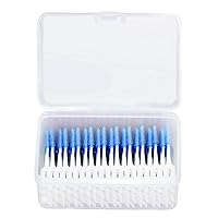 160Pc sInterdental Brush Tooth Floss,Soft Silicone Dental Picks Toothpicks Between Teeth Brush,Disposable Toothpicks Cleaning Brush Fits Adults & Children Oral Care,Tooth Cleaning Tools(Blue)