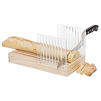 Mrs. Anderson's Baking Bread Cutter Slicing Guide with Crumb Catcher, 12.5-Inches x, Brown