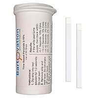 Very High Level Hydrogen Peroxide H2O2 Test Strips, 2-10%, Time Based Test [Vial of 50 Strips]
