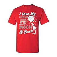 I Love My Grand Kids to The Moon and Back Funny Humor DT Adult T-Shirt Tee