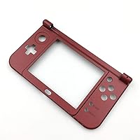 New Replacement Housing Hinge Bottom Middle Frame Cover Shell Case for Nintendo New 3DS XL LL 2015 Verison -Red