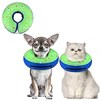 Supet Inflatable Dog Cone Collar for Small Dogs Puppies Cats, Soft Cone for Dogs Cats to Stop Licking, E Collar Dog Neck Donut Dog Cone Alternative After Surgery