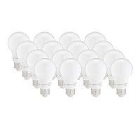 Amazon Basics 40W Equivalent, Soft White, Dimmable, 10,000 Hour Lifetime, A19 LED Light Bulb | 16-Pack