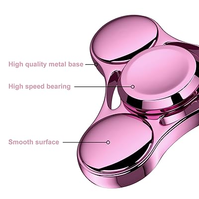 ATESSON Fidget Spinner Toy Durable Stainless Steel Bearing High Speed Spins  Precision Metal Hand Spinner EDC ADHD Focus Anxiety Stress Relief Boredom