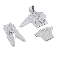  E-TING 10-Item Fantastic Pack = 5 Sets Fashion Casual Wear Clothes  Outfit +5 Pairs Shoes for boy Doll Random Style (Casual Wear Clothes +  Black Suit + Swimwear) : Toys & Games
