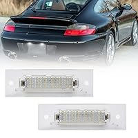NSLUMO Led License Plate Light for 1989-2005 Por'sche 911 996 993 996 964 Box'ster 986 Xenon White Number Plate Light Rear Led Tag Lamp Assembly Replacement