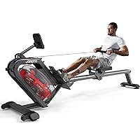 JOROTO Water Rowing Machine for Home Use, 50°Incline Enhanced Resistance Rower 330 Lbs Weight Capacity with Bluetooth Connection, 44 Days Kinomap APP Membership