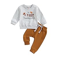 Toddler Christmas Tree Baby Boy Girl Outfit Pullover Sweatshirt Warm Pant Sets 2Pcs Xmas Fall Winter Clothes
