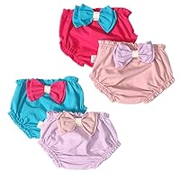 Baby Girls 4-Pack or 6-Pack Cotton Training Underwear with Big Bow-knot Toddlers Diaper Covers