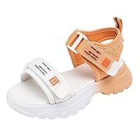 Girls Wedge Sandals Size 1 Children Shoes Platform Sandals Color Matching Soft Sole Beach Sports Size 3 Girls Sandals