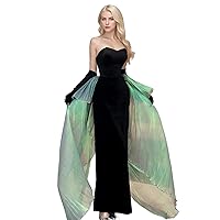 New Elegant Ball Formal Party Tight Velvet Stripe Green Evening Dress