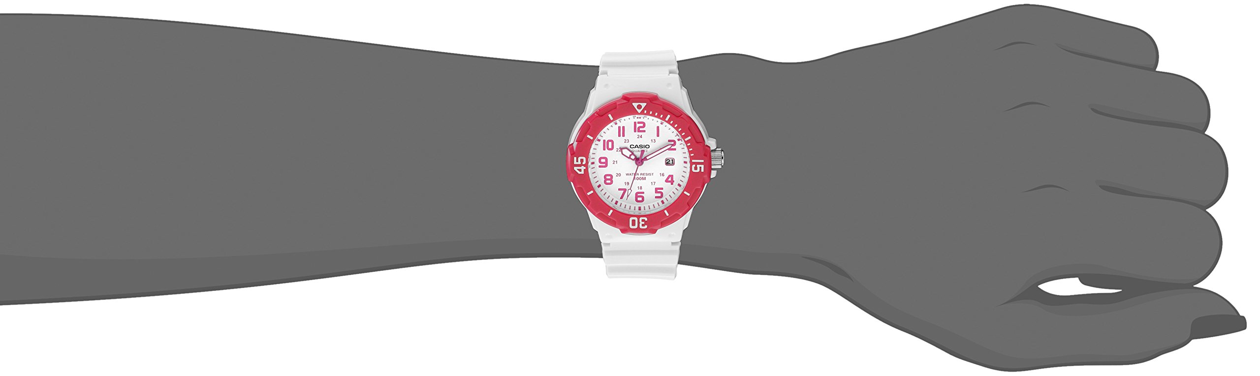 Casio Sports 3-Hand Analog White Dial Women's Watch #LRW200H-4BV