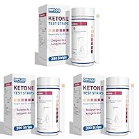 Ketone Test Strips: 200 Premium Keto Strips Urine Test for Ketosis on Ketogenic & Low-Carb Diets, DIP&GO Ketosis Home Urinalysis Tester Kit (Pack of 3)