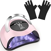UV Light for Nails Easkep 120W - UV Nail Lamp with UV Gloves Kit Nail Dryer UV Lamp for Gel Nails UV LED Nail Lamp Professional for Home and Salon