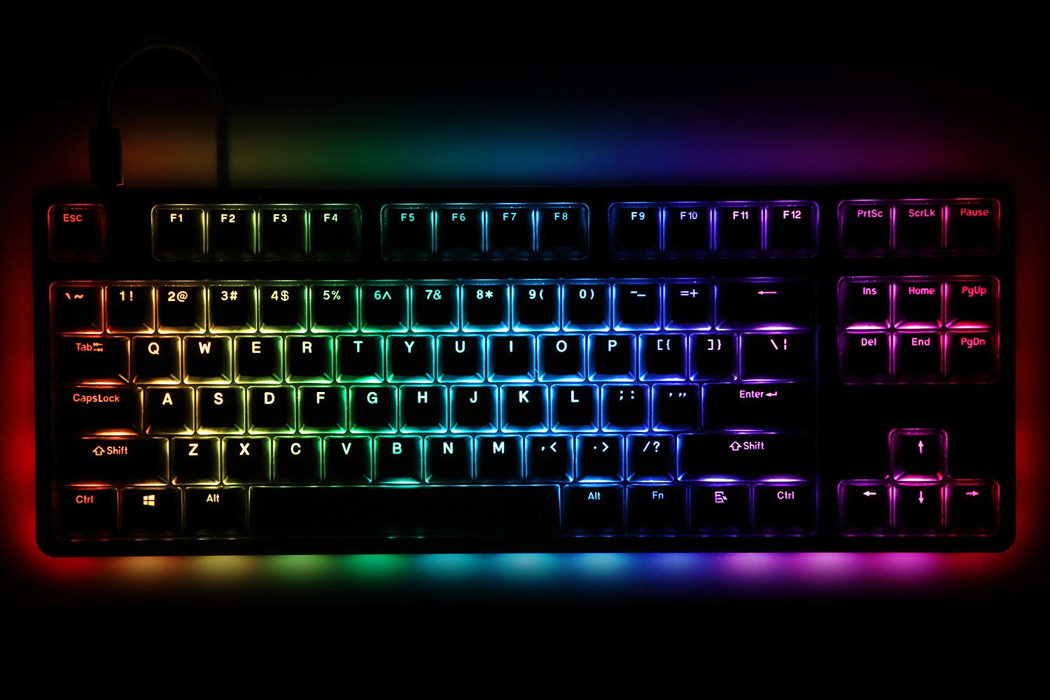 DROP CTRL High-Profile Mechanical Keyboard — Tenkeyless TKL (87 Key) Gaming Keyboard, Hot-Swap Switches, Programmable, Backlit RGB LED, USB-C, Doubleshot PBT, Aluminum(Gray, Halo True)