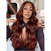 UNICE Pre Everyting Glueless Frontal Wig Reddish Brown Body Wave 13X4 Pre Cut Lace Front Wigs Human Hair Pre Bleached Invisible Knots Put On and Go Wig Pre Plucked 150% Density 16inch