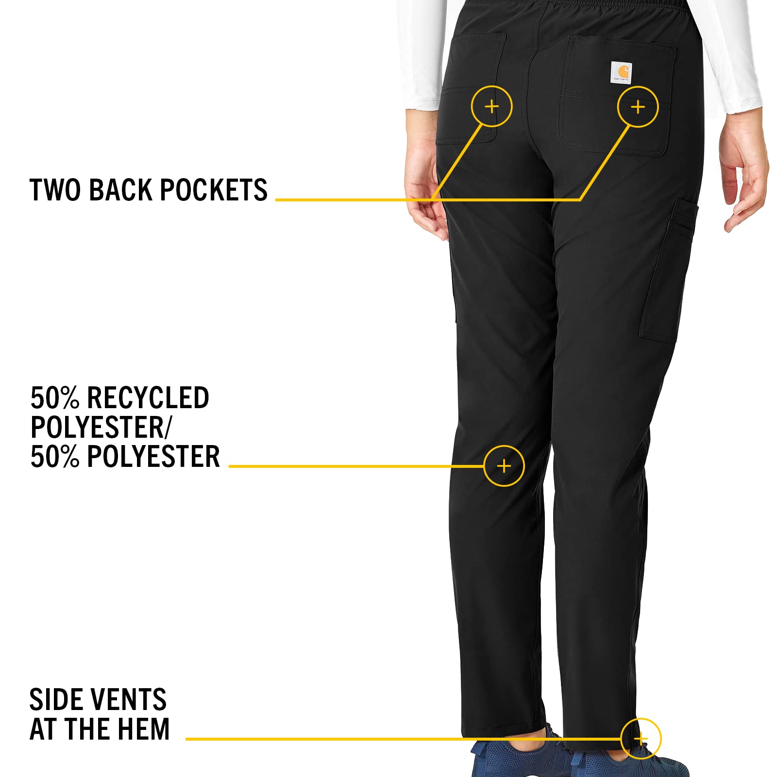 Carhartt Force Essentials: Women’s Straight Leg Pant — 9-Pocket Scrubs