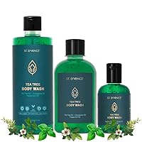 ST. D'VENCE Tea Tree Body Wash With Eucalyptus And Peppermint Oil, 500 ml + 275 ml + 100 ml, Pack of 3