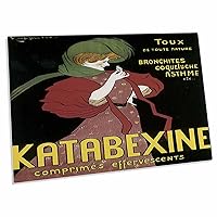 3dRose Vintage Katabexine Cough Medicine French Advertising... - Desk Pad Place Mats (dpd-130006-1)