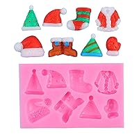 Chocolate Silicone Molds,Candy Molds,Candy Tree Hat Socks Silicone Mold Fondant Mould Cake DIY Supplies Pastry Baking Tool Christmas Ornament Soap Mold