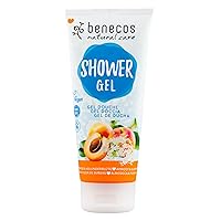 Organic Apricot and Elderflower Shower Gel - Rejuvenates Your Skin - Leaves Skin Moisturized, Hydrated, Soft and Smooth, For All Skin Types (200ml/6.8oz)