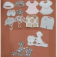 Baby Accessories Dies Cut, Metal Cutting Dies Stencils for DIY Scrapbooking Photo Album Decorative Embossing DIY Paper Cards Craft