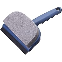 Multifunctional Cleaning 2 in 1 Wiper,Glass Cleaner, Glass Scraper,Dual Side Blade Rubber & Scrubber Sponge, All-Purpose Window Squeegee for Glass Car Windshield, Shower Door,Blue