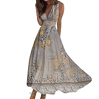 High Waist Dress for Women Summer Wedding Sleeveless Trending Flower Dresses Ruched Slim Fit Tunic Dress