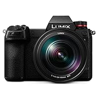 Panasonic LUMIX S1 Full Frame Mirrorless Camera with 24.2MP MOS High Resolution Sensor, 24-105mm F4 L-Mount S Series Lens, 4K HDR Video and 3.2” LCD - DC-S1MK Black
