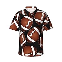 Bunch of Grapes Pattern Hawaiian Shirt for Men,Summer Beach Casual Short Sleeve Button Down Shirts-