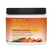 Desert Essence, Gentle Stimulating Facial Scrub 4 fl. oz. - Gluten Free - Vegan - Cruelty Free - Walnut Shell & Jojoba Oil - Soothing & Exfoliating - Removes Dead Skin - Healthy Glow