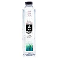 AQUA Carpatica Natural Spring Water with Electrolytes, Artesian Bottled Water, 1 Liter / 33.81 oz. (12 Pack)