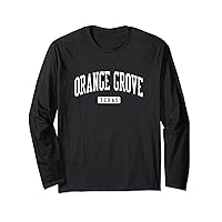 Orange Grove Texas TX Vintage Athletic Sports Design Long Sleeve T-Shirt