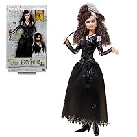 Harry Potter Bellatrix Lestrange Doll - Collectible Doll with Signature Black Dress, Necklace & Wand - Flexible Joints - 10